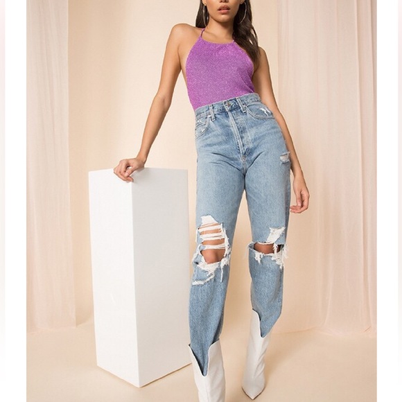 superdown. Revolve. Bianca Racer Back Top. Size Large. Purple. Sparkle. 💜✨ NWT - Picture 3 of 15